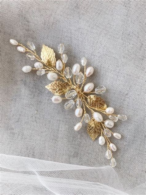 Gold Hair Vine For Bride Wedding Hair Accessories Crystal Hair Piece