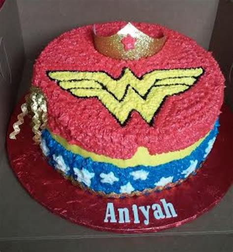 Wonder Woman Themed Birthday Cake