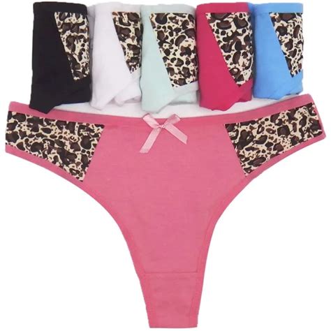 Buy Leopard Sexy Women Cotton G String Leopard Thongs Low Waist Sexy T Panties