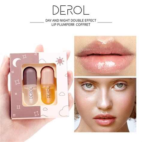 Derol Day Night Instant Volumising Lip Plumper Enhancer Makeup Moisturizing Moist Elite Fluid