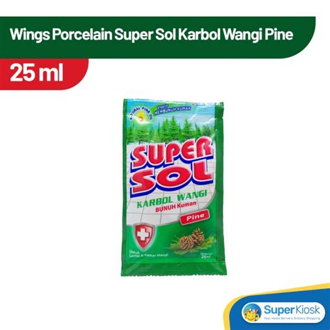 Jual Wings Porcelain Super Sol Karbol Wangi Pine 25ml Shopee Indonesia