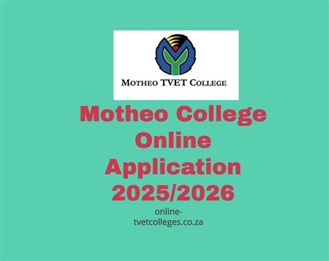 Motheo College Online Application 2025/2026 - TVET Colleges