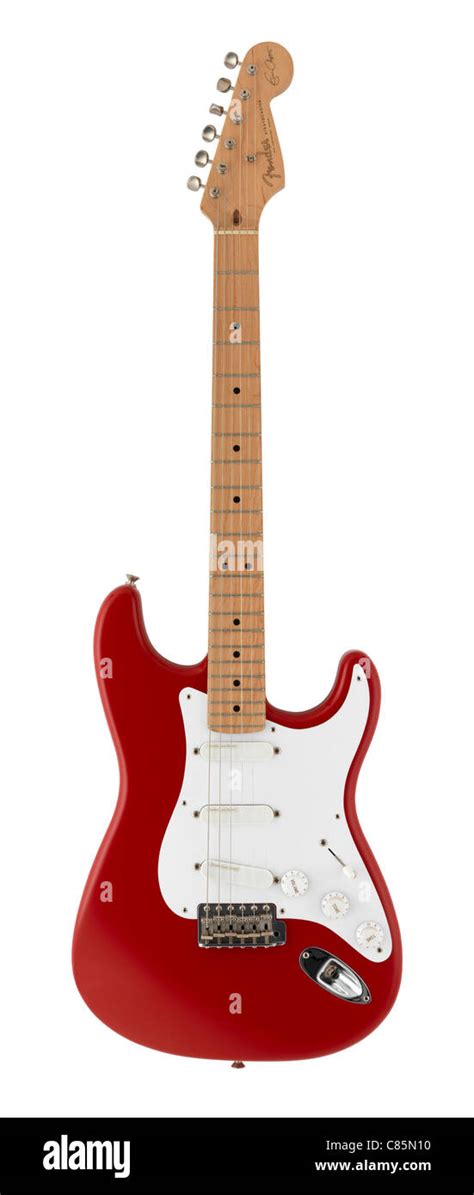 Fender Stratocaster Guitarra Con Cuerpo Rojo Fotografía De Stock Alamy