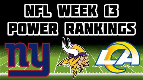 Nfl Week 13 Power Rankings 2020 Youtube