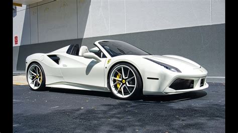 Ferrari Spider White On White Miami Style Topless Supercar Ride