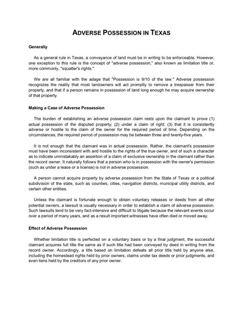 4 Steps To Claiming Texas Land: A Guide To Adverse Possession