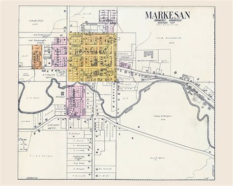 1923 Town Map Of Markesan Green Lake County Wisconsin Etsy