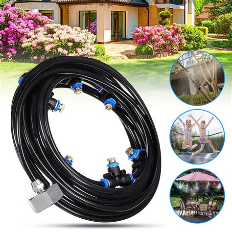 Teissuly 10m Outdoor Mist Coolant System Water Sprinkler Garden Patio