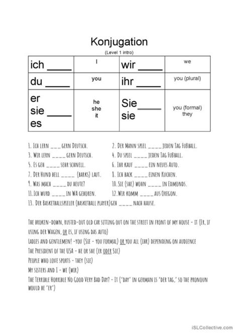 Instruction Deutsch Daf Arbeitsbl Tter Pdf Doc