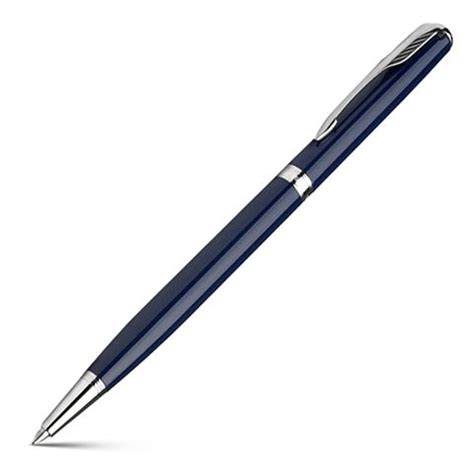 Parker Sonnet Blue Lacquer Chrome Trim Slim Ballpoint Pen Montgomery