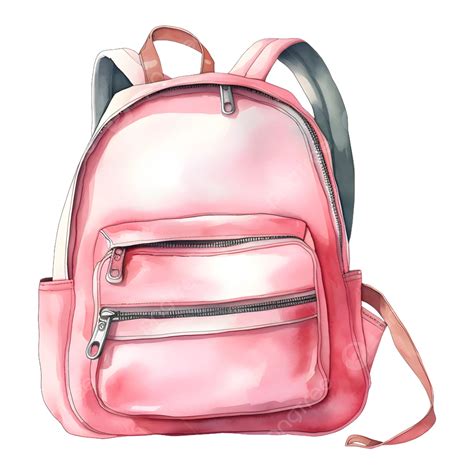 Pink School Bag Watercolor, Pink School Bag, School Bag, Backpack PNG Transparent Clipart Image ...