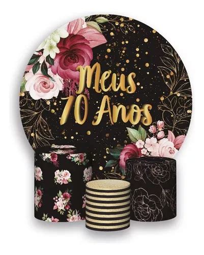 Panel De Fiesta De X Cm Con Tr O De Fundas My Years Flowers