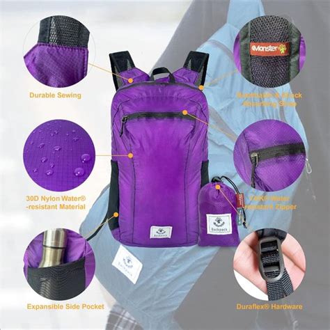 Opvouwbare Rugzak Ultralichte Unisex Dagrugzak Outdoor Waterdichte