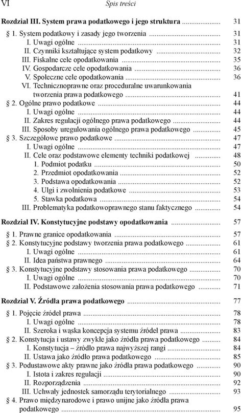 Spis treści Część I Wprowadzenie do prawa podatkowego Wykaz skrótów