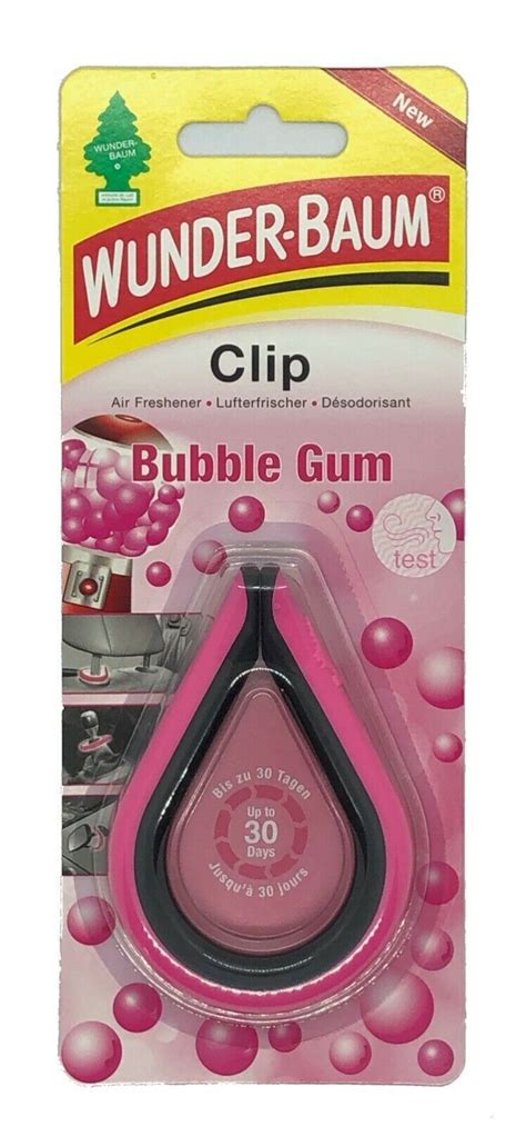 1x Wunderbaum Clip Bubble Gum Lufterfrischer Autoduft Raumduft