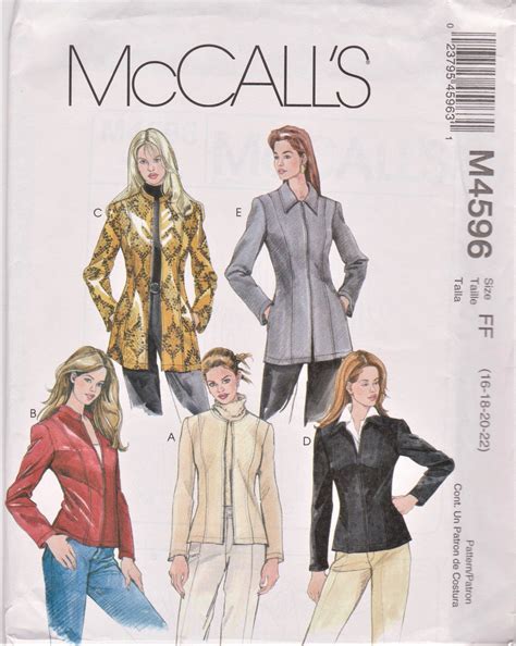 Mccall S Uncut Jacket Pattern M Sizes Etsy Jacket