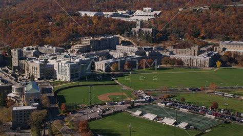 West Point Military Academy The Plain And Baseball Field In Autumn In