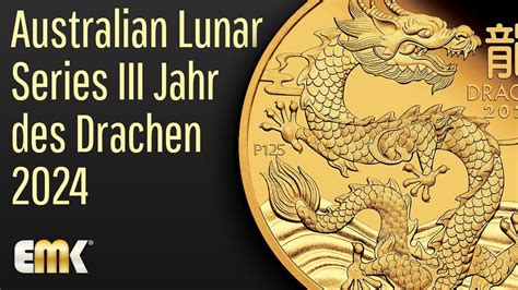 Australian Lunar Series Iii Jahr Des Drachen Oz Gold Polierte