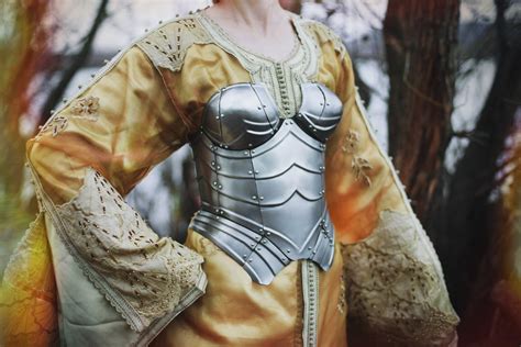 Steel Armor Corset Queen Of The Lake Larp Armor Female Etsy