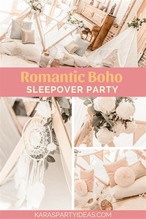 Romantic Boho Sleepover Party Karas Party Ideas Sleepover Party