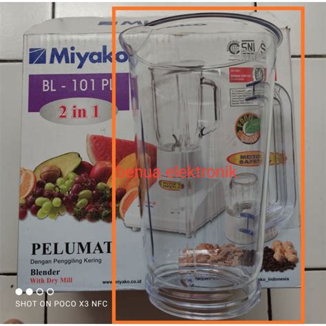 Jual Gelas Blender Miyako Original Plastik Kaca 1 Liter Shopee Indonesia