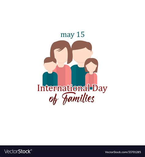 Happy international day families logo template Vector Image