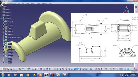 Catia V Surface Tutorial Generative Shape Design Youtube