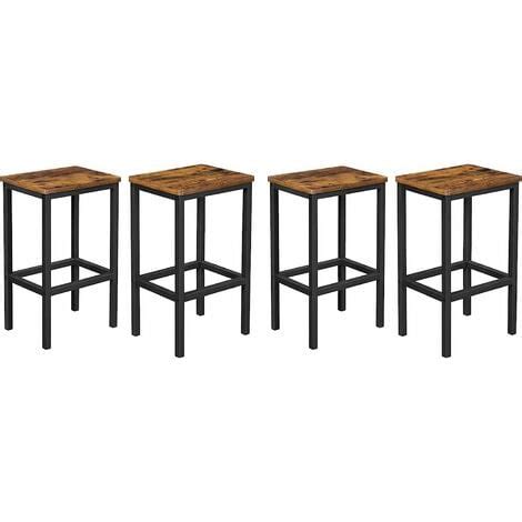 VASAGLE Chaises De Bar Tabourets Hauts De Style Industriel Pour