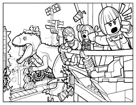 Coloriage Jurassic Park Lego Et Dessin Gratuit Imprimer Dessine Les