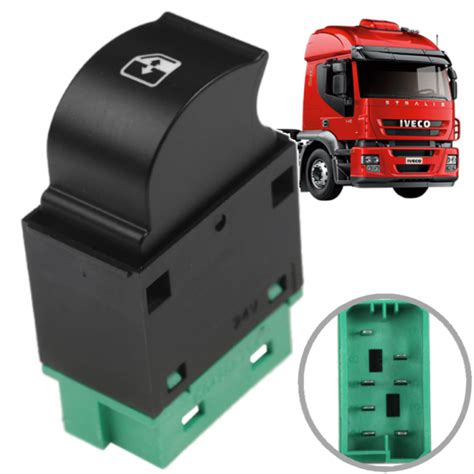 Interruptor Vidro El Trico Iveco Stralis Tector Trakker Cursor Esquerdo