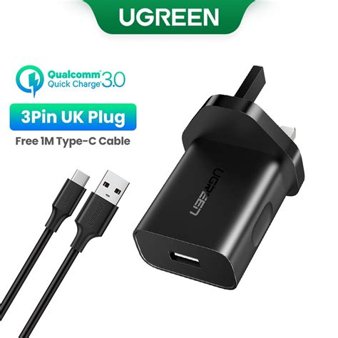 Free Charging Cable Ugreen W Usb Qc Quick Charger Fast Wall