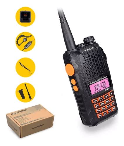 Kit Radio Walk Talk Dual Band Uhf Vhf Fm Baofeng Uv R W Frete Gr Tis