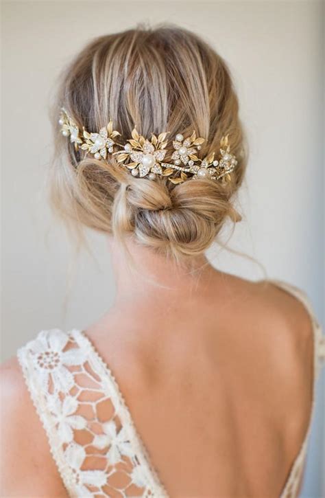 Boho Gold Hair Halo Hair Vine Flower Hair Crown Grecian Gold Hair