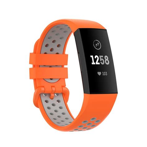 Ln Ranneke Fitbit Charge Silikoni Orange Grey