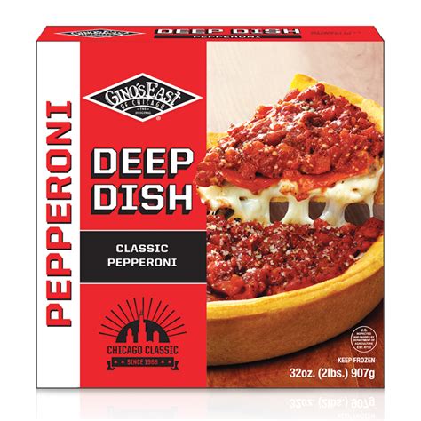 The Best Frozen Deep Dish Pepperoni Deep Dish Pizza — Ginos East