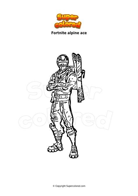 Coloriage Fortnite Alpine Ace Supercolored