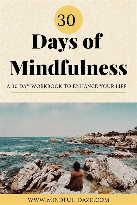 30 Days Of Mindfulness Workbook Guided Mindfulness Meditation