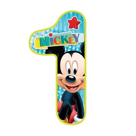 DISNEY MICKEY MOUSE NUMBER 1 | EDIBLE IMAGE