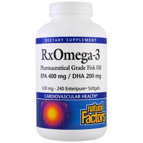 Acheter Rx Omega 3 Factors EPA 400 Mg DHA 200 Mg 240 Softgels Nat