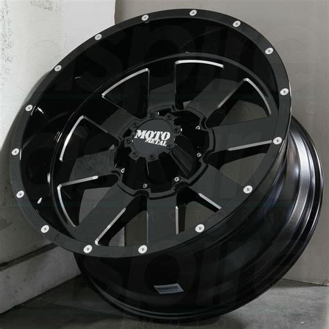 22x10 Moto Metal Mo962 8x170 18 Black Milled Wheels Rims Set4 Wheels