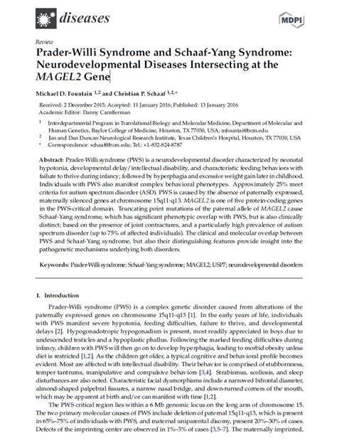 Investigación del Síndrome de Schaaf Yang