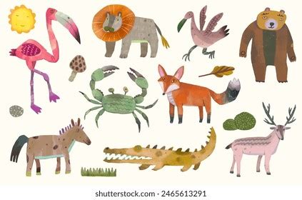 26,994 Kids Animals Watercolor Stock Vectors and Vector Art | Shutterstock