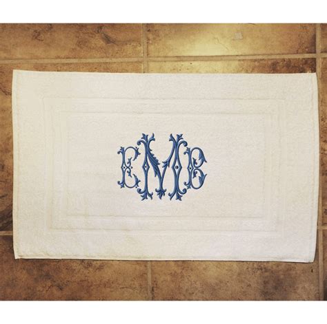 Monogrammed Bath Mat - Etsy