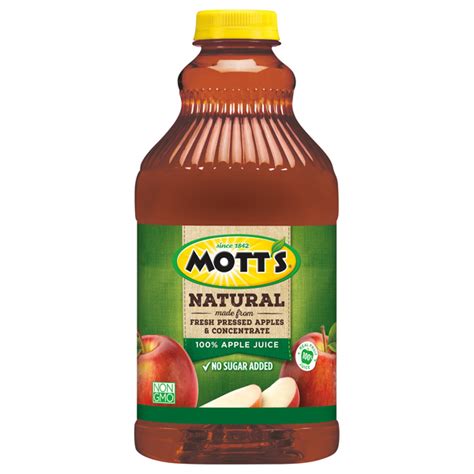 Save on Mott's 100% Apple Juice Fresh Pressed No Sugar Added Natural ...