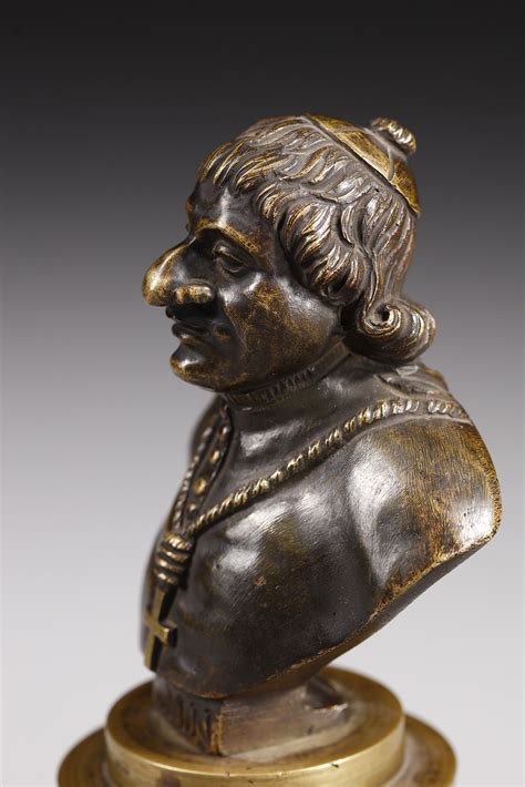 Busto In Bronzo Raffigurante Ecclesiastico Bronzista Del Xix Secolo