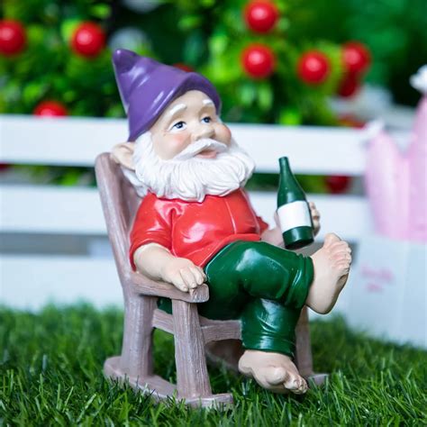 Big Drunk Dwarf Garden Gnomes Knomes Decor Clearance Drunken Figurines