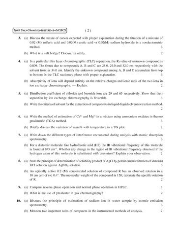 File Cu 2021 B Sc Honours Chemistry Semester Vi Paper Dse A 4 Qp Pdf