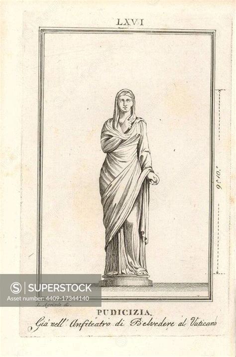 Statue Of Pudicitia Goddess Of Modesty In Veiled Robes In The