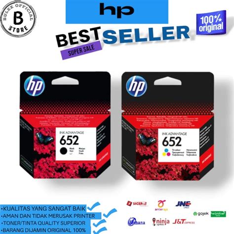 Jual Tinta Hp 652 Black Dan Colour Original 100 Shopee Indonesia