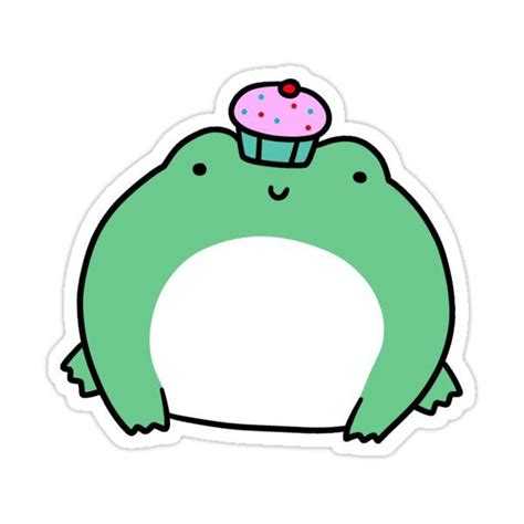 Cupcake Frog Sticker For Sale By Saradaboru Cute Stickers Cute